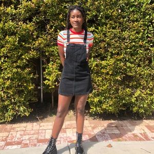 Forever 21 Black overall dress!
